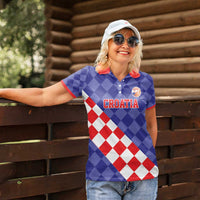 Custom Croatia Basketball Women Polo Shirt Sporty Style