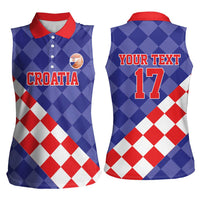 Custom Croatia Basketball Women Sleeveless Polo Shirt Sporty Style