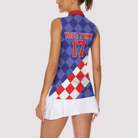 Custom Croatia Basketball Women Sleeveless Polo Shirt Sporty Style