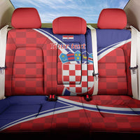 Personalized Croatia Coat of Arms Back Car Seat Cover Checkerboard Style
