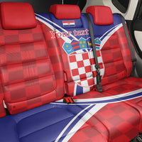 Personalized Croatia Coat of Arms Back Car Seat Cover Checkerboard Style