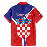 Personalized Croatia Coat of Arms Family Matching Mermaid Dress and Hawaiian Shirt Checkerboard Style