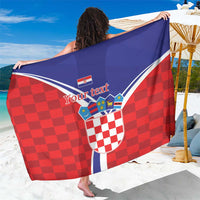 Personalized Croatia Coat of Arms Sarong Checkerboard Style