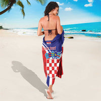Personalized Croatia Coat of Arms Sarong Checkerboard Style