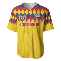 Custom Colombia Football Baseball Jersey Retro Yellow Style