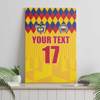 Custom Colombia Football Canvas Wall Art Retro Yellow Style