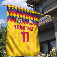 Custom Colombia Football Garden Flag Retro Yellow Style