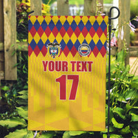 Custom Colombia Football Garden Flag Retro Yellow Style