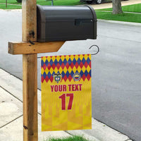 Custom Colombia Football Garden Flag Retro Yellow Style