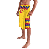 Custom Colombia Football Lavalava Retro Yellow Style