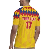 Custom Colombia Football Rugby Jersey Retro Yellow Style