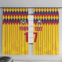 Custom Colombia Football Window Curtain Retro Yellow Style