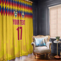 Custom Colombia Football Window Curtain Retro Yellow Style