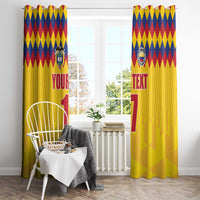 Custom Colombia Football Window Curtain Retro Yellow Style