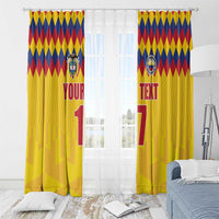 Custom Colombia Football Window Curtain Retro Yellow Style