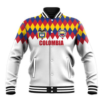 Custom Colombia Football Baseball Jacket Retro White Style
