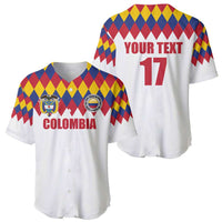 Custom Colombia Football Baseball Jersey Retro White Style
