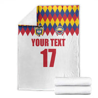 Custom Colombia Football Blanket Retro White Style