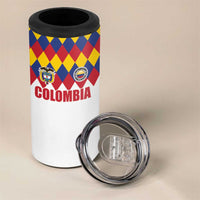 Custom Colombia Football 4 in 1 Can Cooler Tumbler Retro White Style