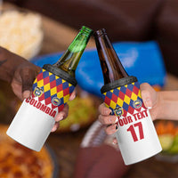 Custom Colombia Football 4 in 1 Can Cooler Tumbler Retro White Style