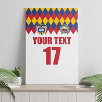 Custom Colombia Football Canvas Wall Art Retro White Style