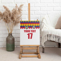 Custom Colombia Football Canvas Wall Art Retro White Style