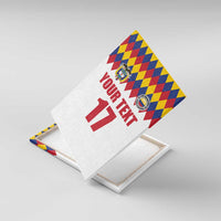 Custom Colombia Football Canvas Wall Art Retro White Style