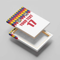 Custom Colombia Football Canvas Wall Art Retro White Style