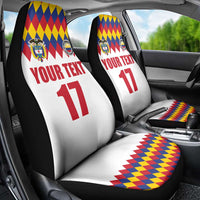 Custom Colombia Football Car Seat Cover Retro White Style