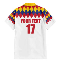 Custom Colombia Football Family Matching Mermaid Dress and Hawaiian Shirt Retro White Style