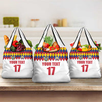 Custom Colombia Football Grocery Bag Retro White Style