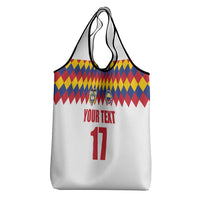 Custom Colombia Football Grocery Bag Retro White Style