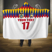 Custom Colombia Football Hooded Blanket Retro White Style
