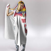 Custom Colombia Football Hooded Blanket Retro White Style