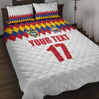 Custom Colombia Football Quilt Bed Set Retro White Style