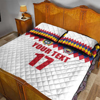 Custom Colombia Football Quilt Bed Set Retro White Style