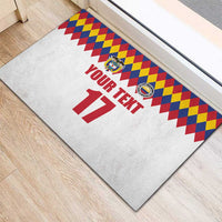 Custom Colombia Football Rubber Doormat Retro White Style