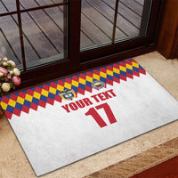 Custom Colombia Football Rubber Doormat Retro White Style