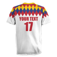 Custom Colombia Football Rugby Jersey Retro White Style
