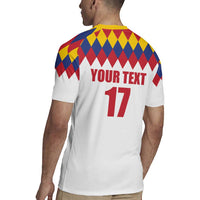 Custom Colombia Football Rugby Jersey Retro White Style