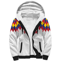 Custom Colombia Football Sherpa Hoodie Retro White Style