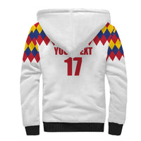 Custom Colombia Football Sherpa Hoodie Retro White Style