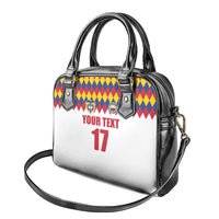 Custom Colombia Football Shoulder Handbag Retro White Style