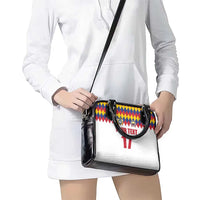 Custom Colombia Football Shoulder Handbag Retro White Style