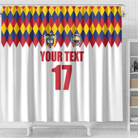 Custom Colombia Football Shower Curtain Retro White Style