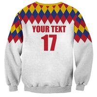 Custom Colombia Football Sweatshirt Retro White Style
