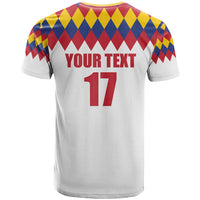 Custom Colombia Football T Shirt Retro White Style