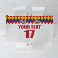 Custom Colombia Football Tablecloth Retro White Style