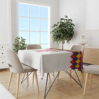 Custom Colombia Football Tablecloth Retro White Style