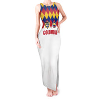 Custom Colombia Football Tank Maxi Dress Retro White Style